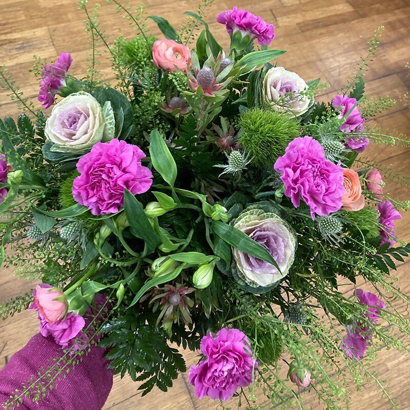 Bouquet de fleurs de saison pour dire merci, une création de la maison Pom’Violette