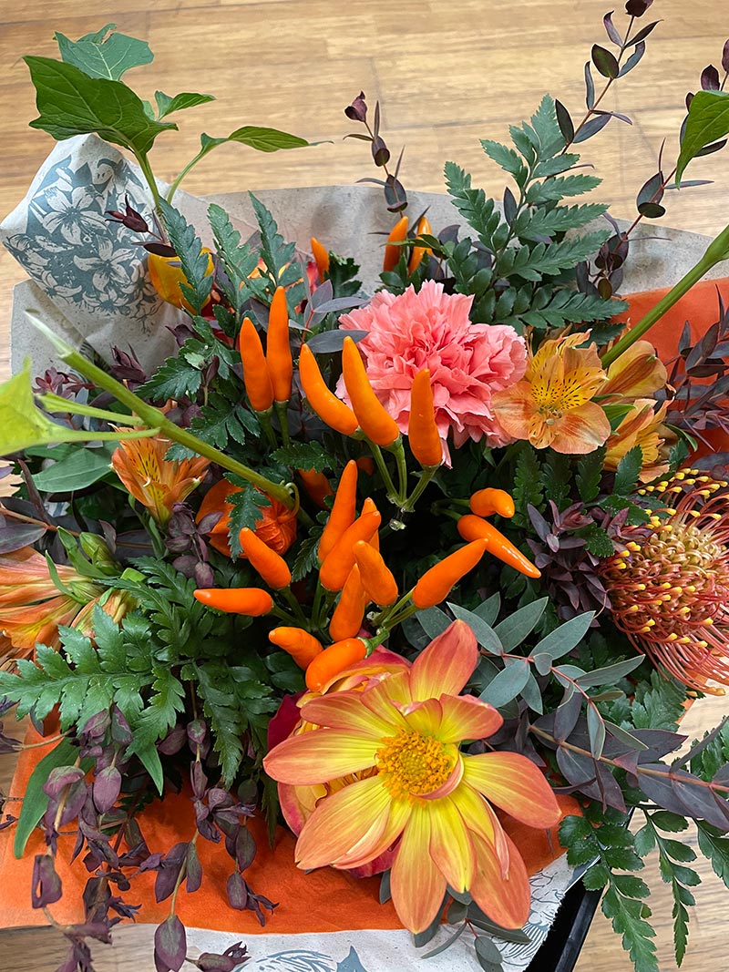 Bouquet d’automne expressif, pour transmettre une émotion chaleureuse – Pom’Violette